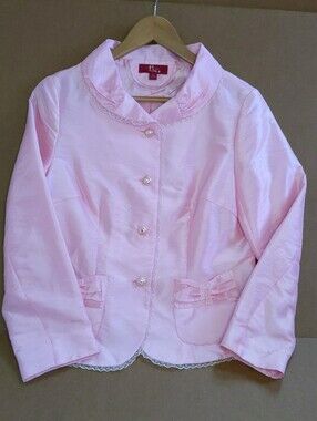Delicate Pink Women's Decorative Button Jacket S